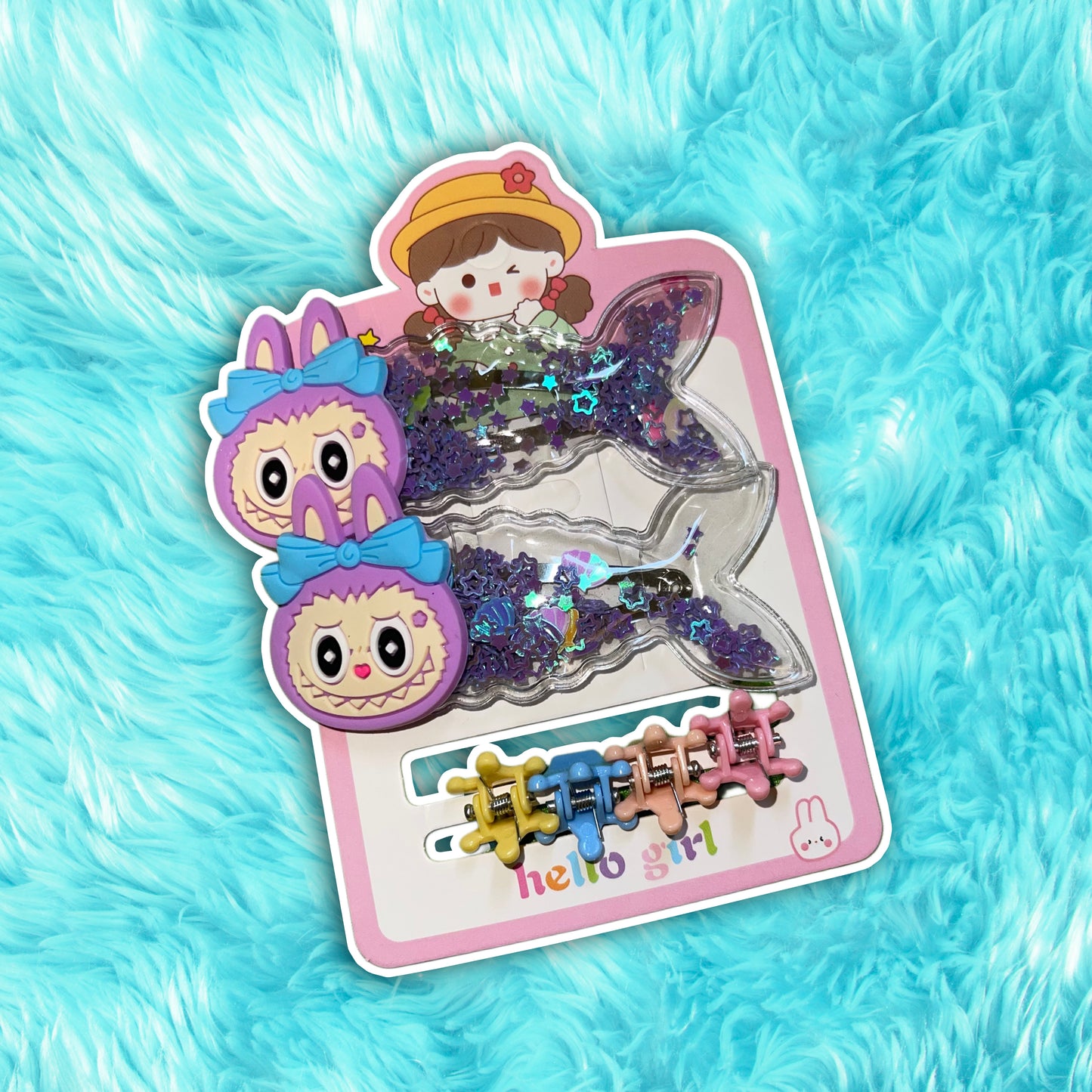la bubu hair clips light purple
