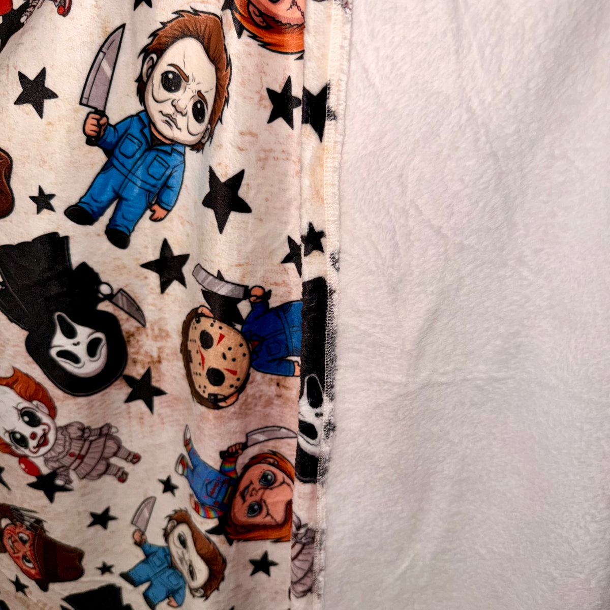 80"x65" minky blanket single layer soft on both sides RTS horror