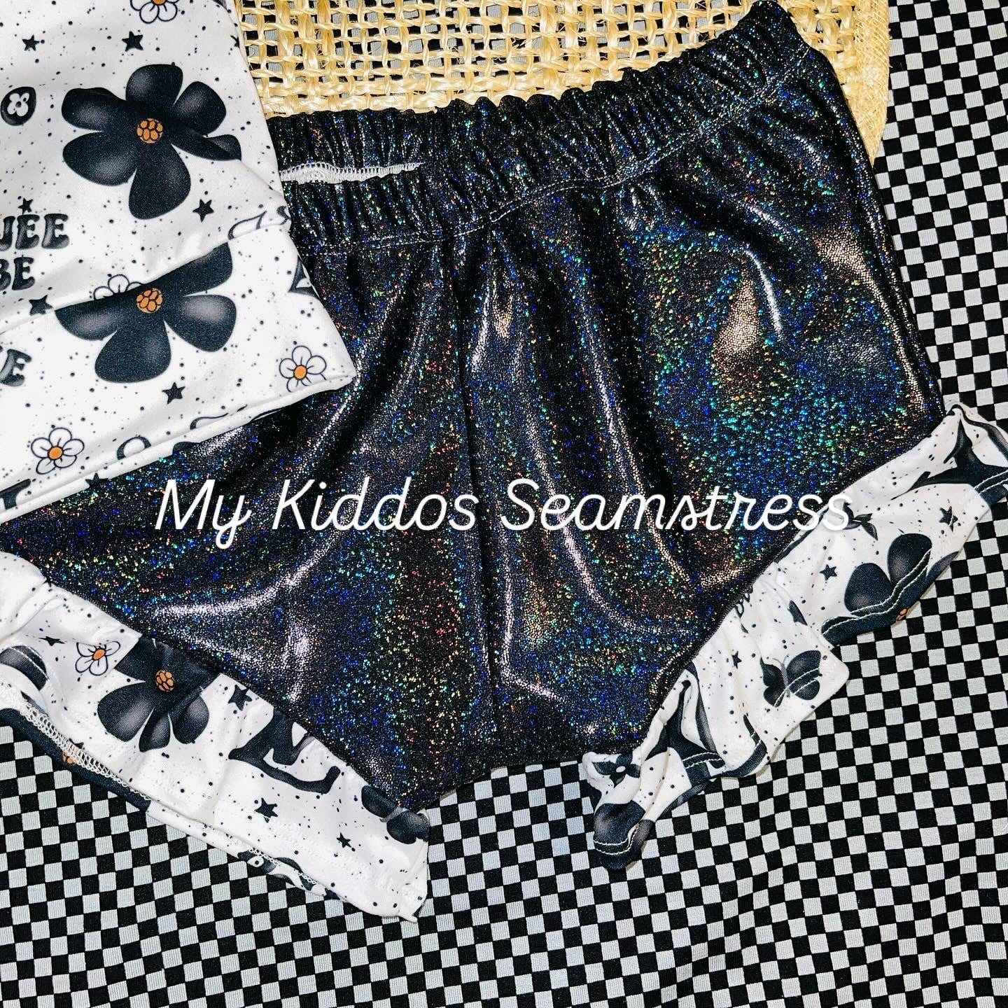 6/7 shorties & size 7 margot crop top with added waistband SET RTS