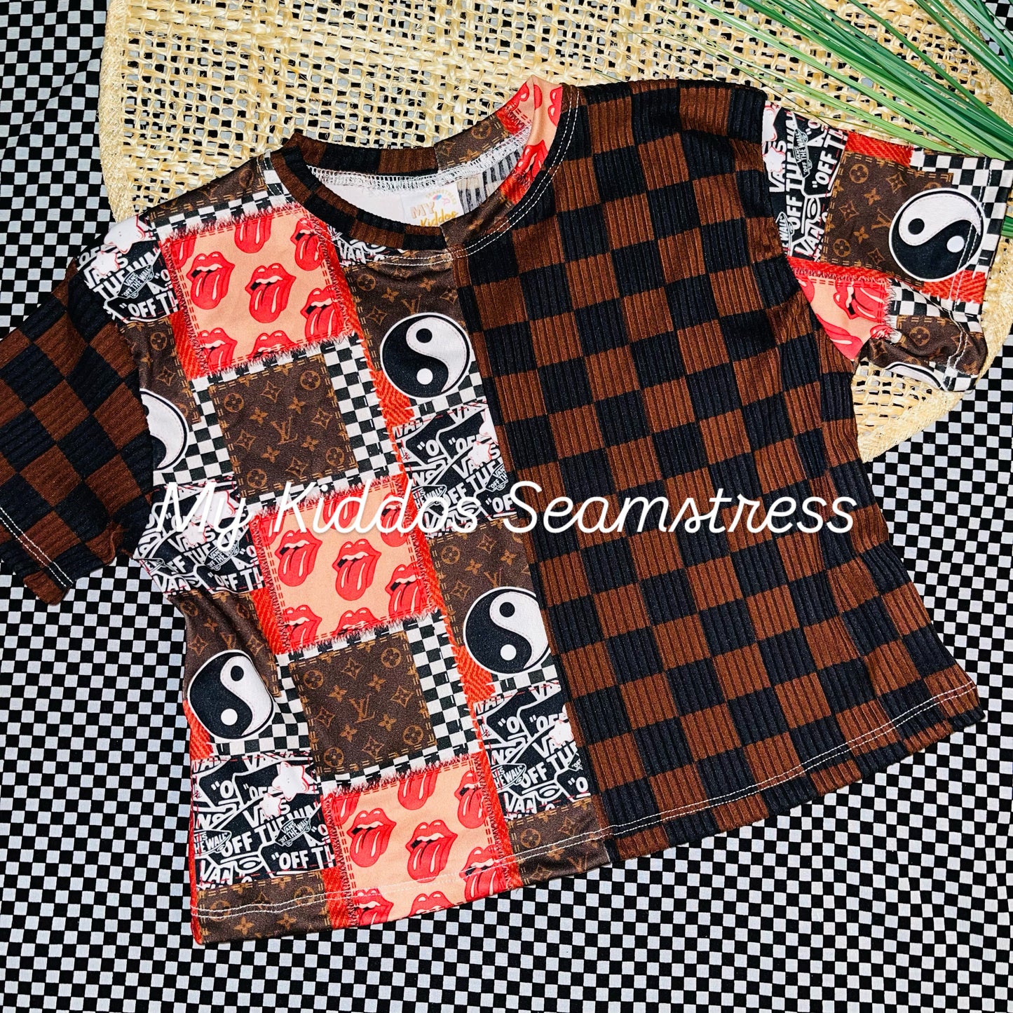 2T boujee colorblocked oversized tee RTS