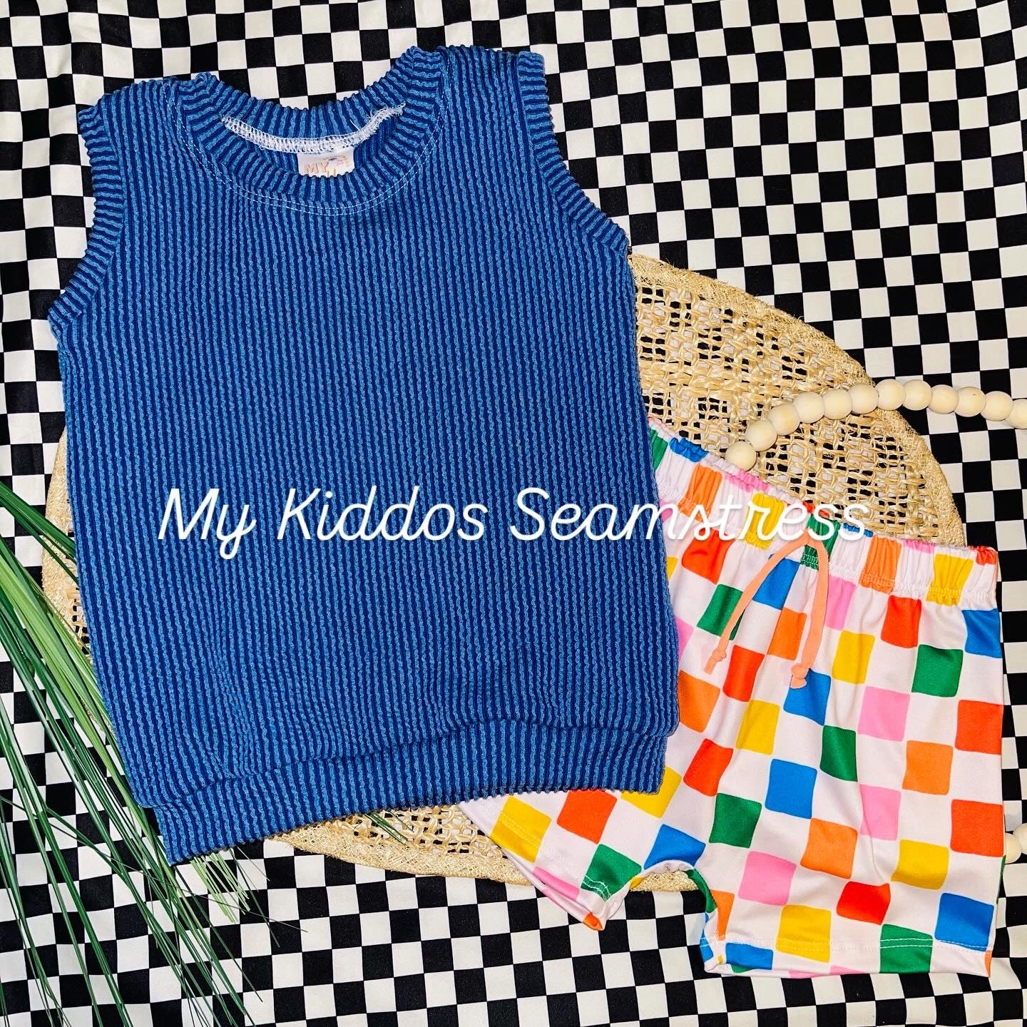 18/24m blue urban rib sleeveless simple tee ONLY** RTS