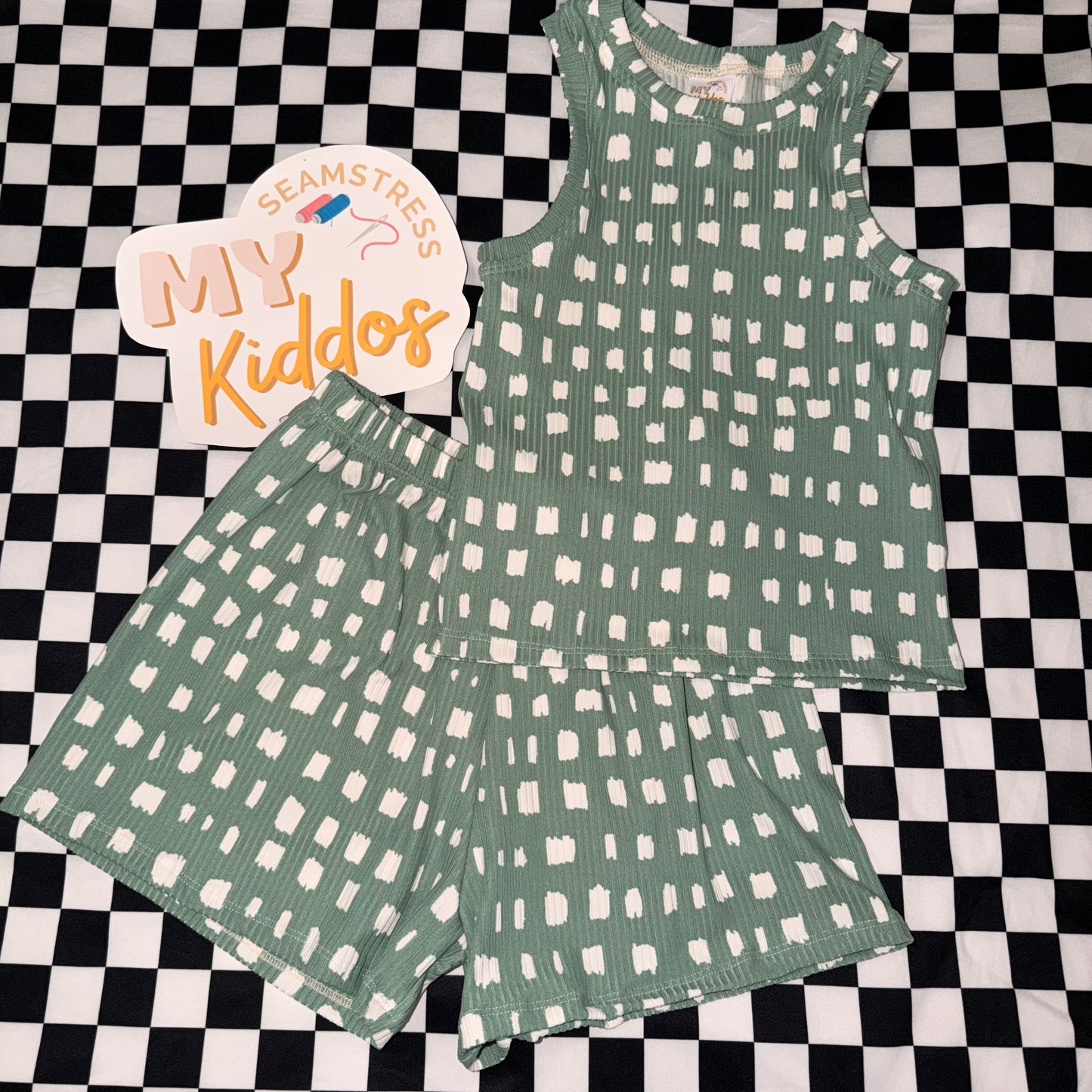 Nostalgia tank size 7 & 6/7 flowy shorts RTS SET