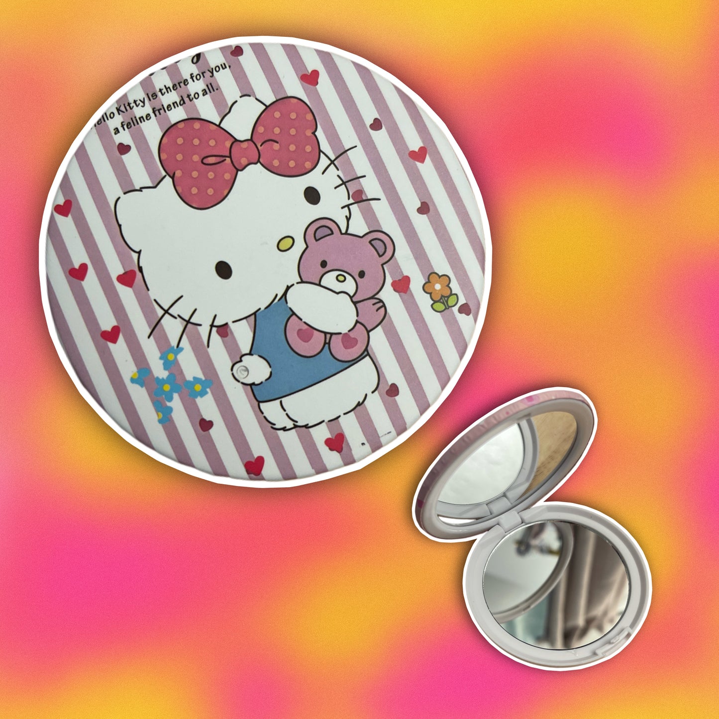 HK compact mirror 3"x3" RTS stripes