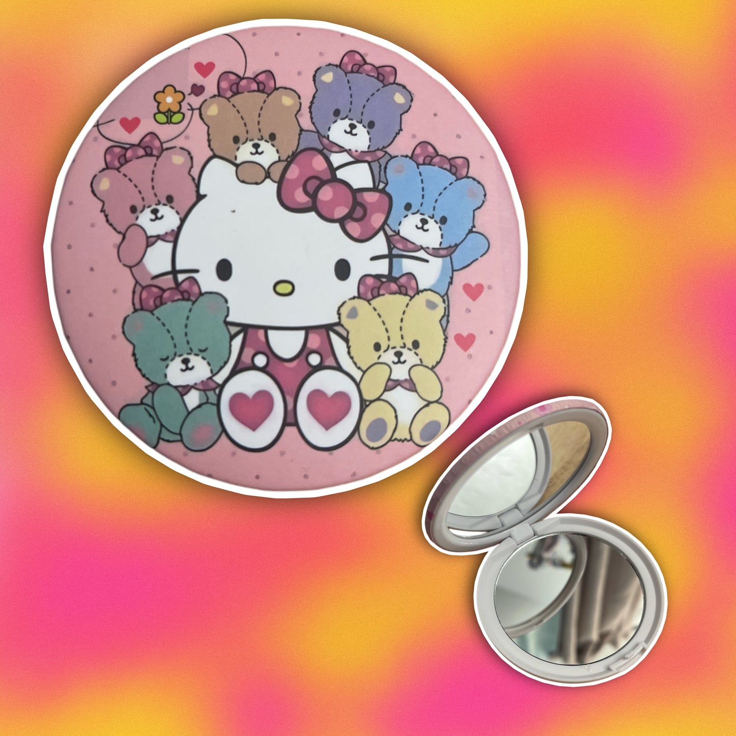 HK compact mirror 3"x3" RTS bears