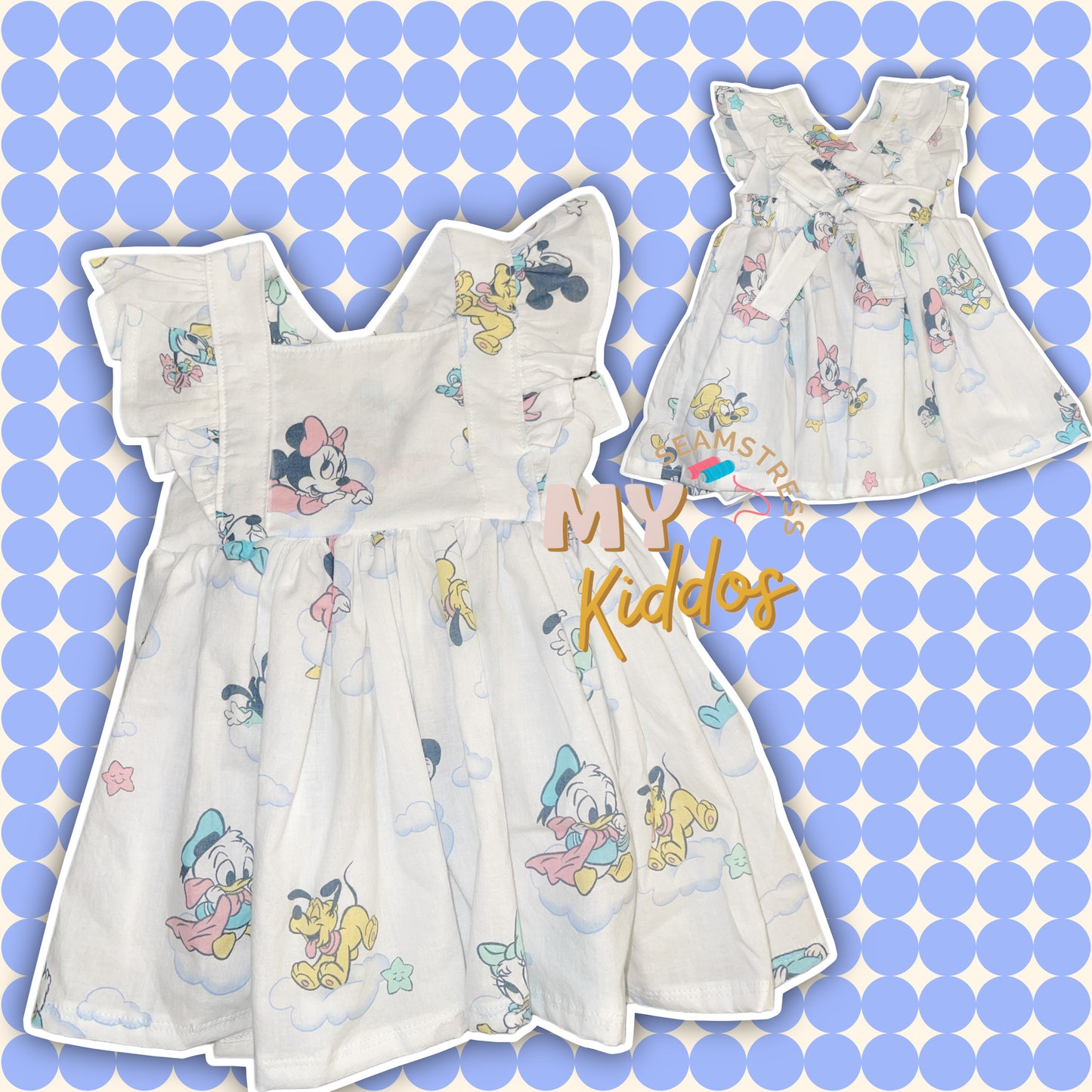 18m upcycled lullaby friends bellevue dress RTS
