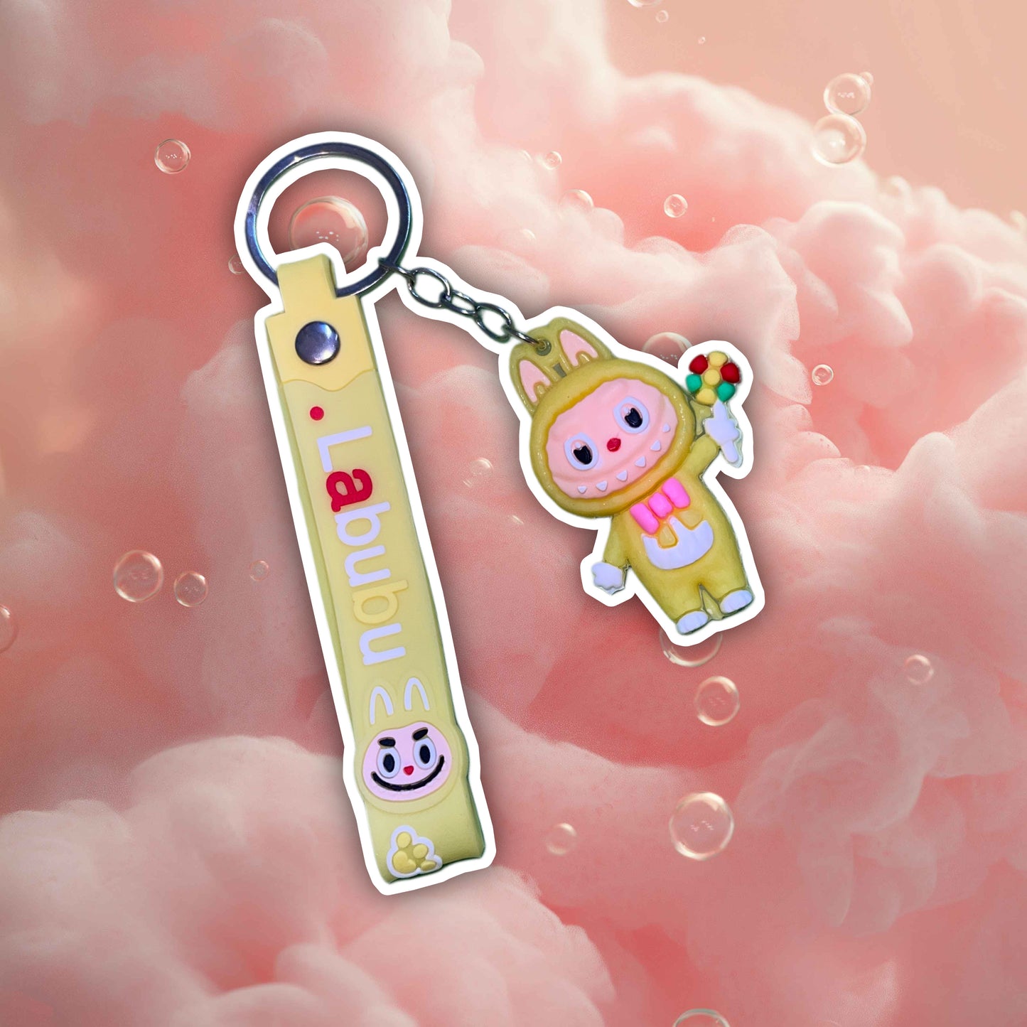 la bubu keychain yellow