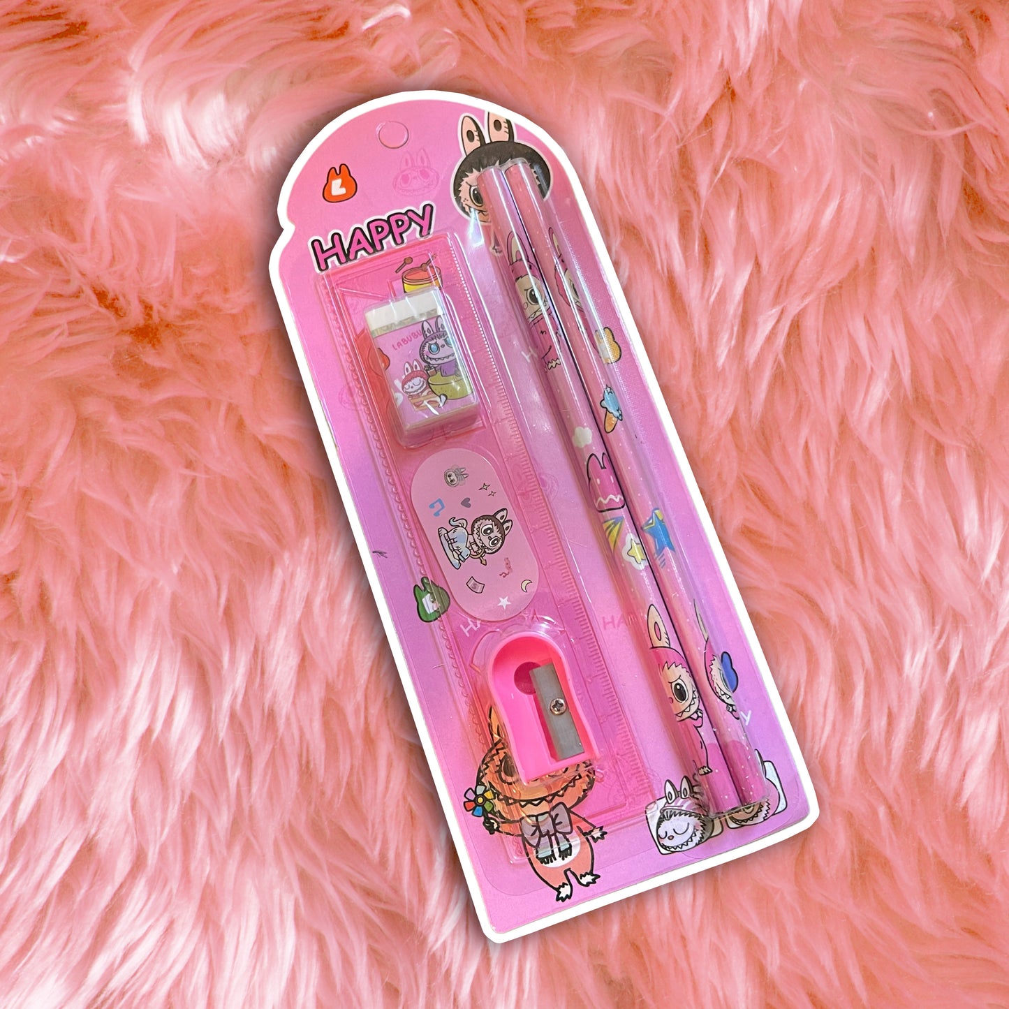 la bubu pencil set pink