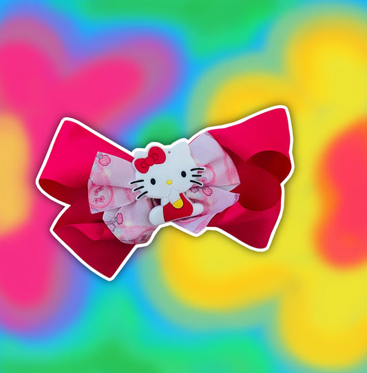 kids HK bow RTS fuchsia