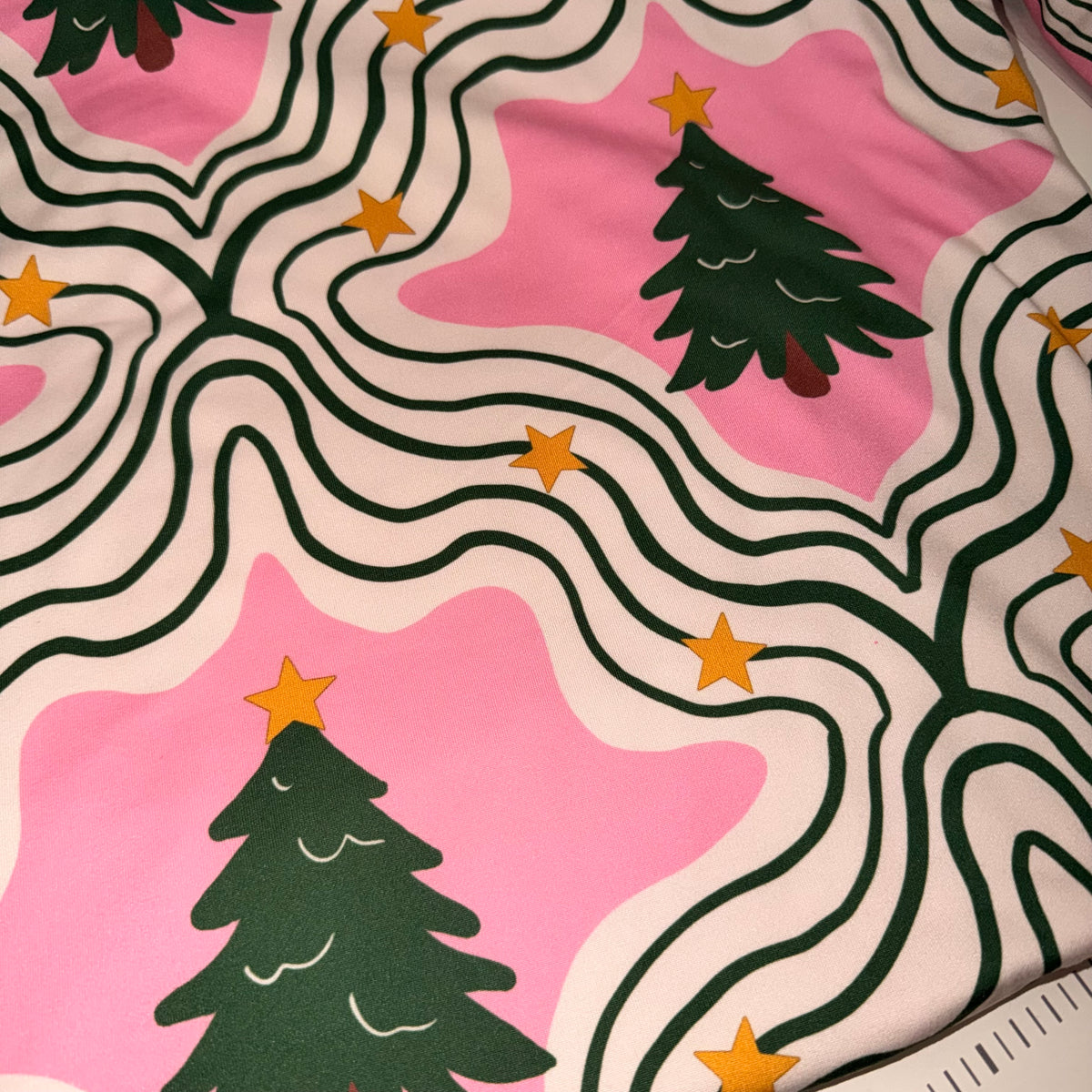 Brittney- pink Christmas trees size 8/9 ss oversized tee