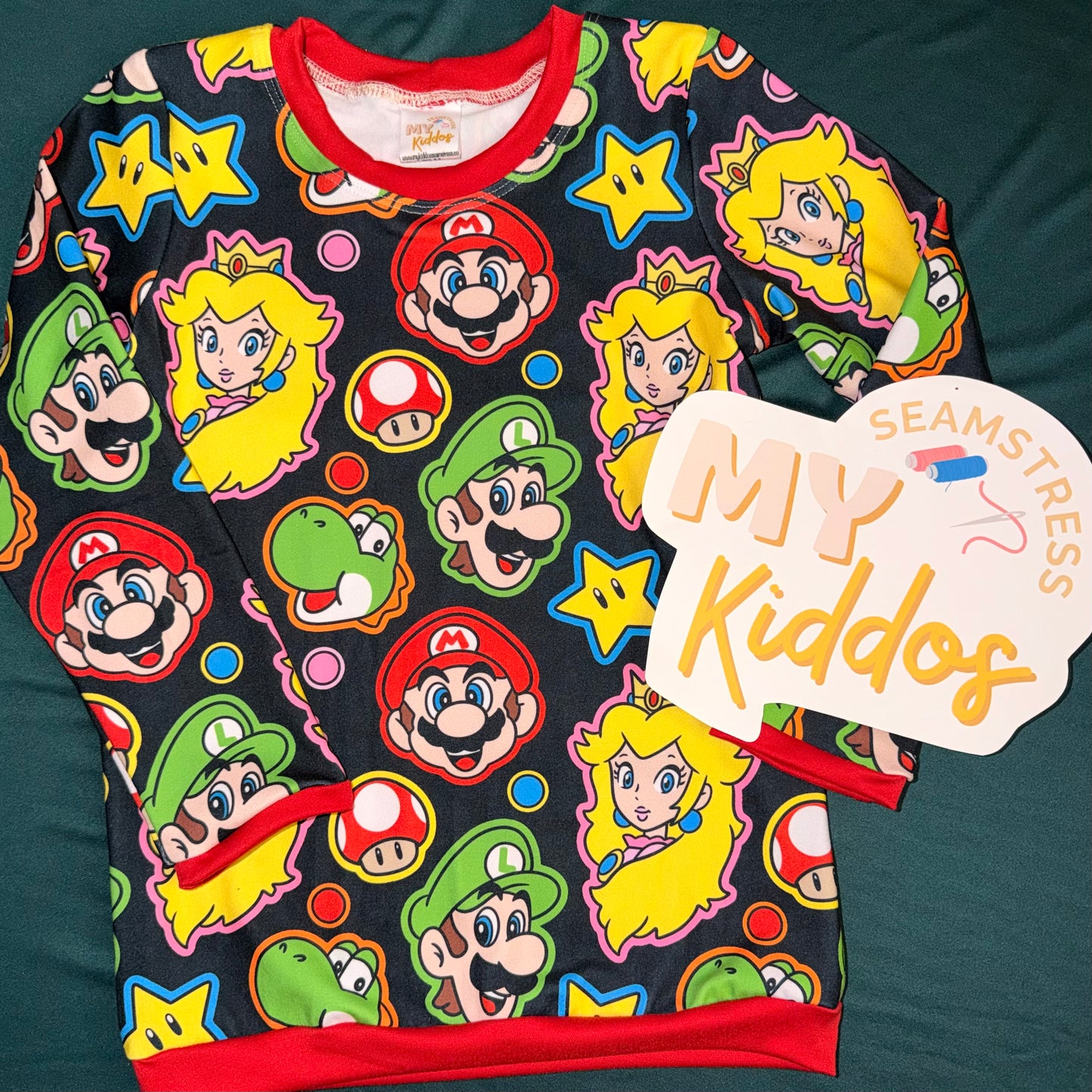5-6 handmade long sleeve simple tee RTS