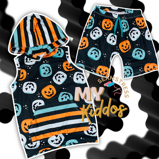 HALLOWEEN PAILS: HUDSON TEE-SLEEVELESS-ADD KANGAROO POCKET- ADD DOUBLE LAYER HOOD 20 BD TAT