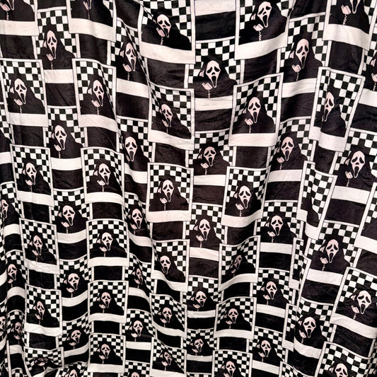 80"x65" minky blanket single layer soft on both sides RTS ghostface