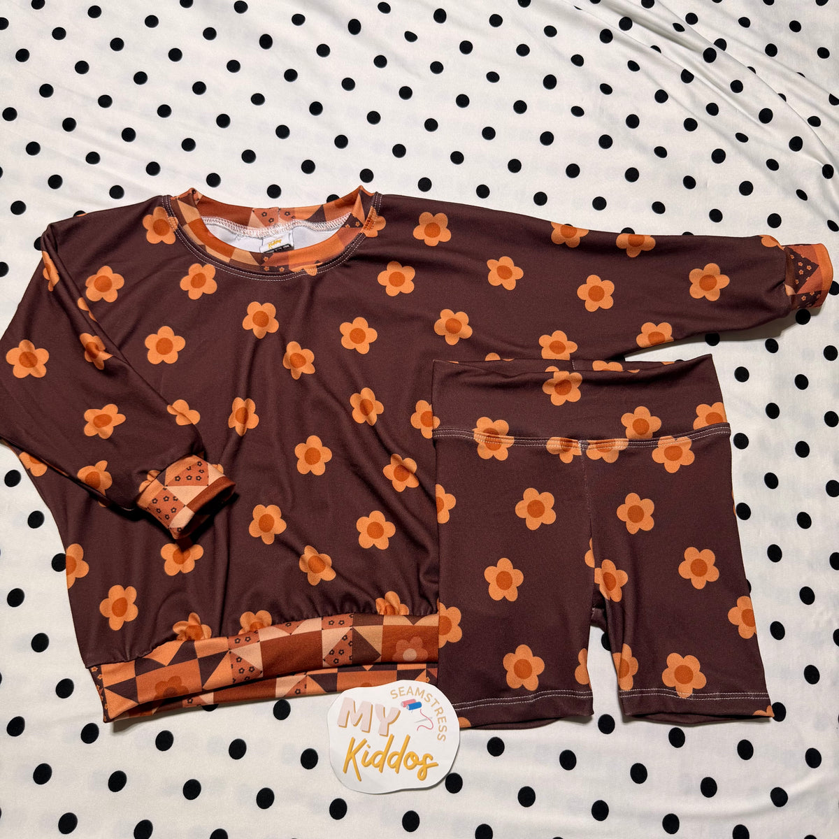 18/24m lounge sweatshirt and biker shorts set RTS