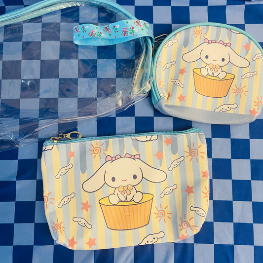 Set of 3 cinna zipper bags