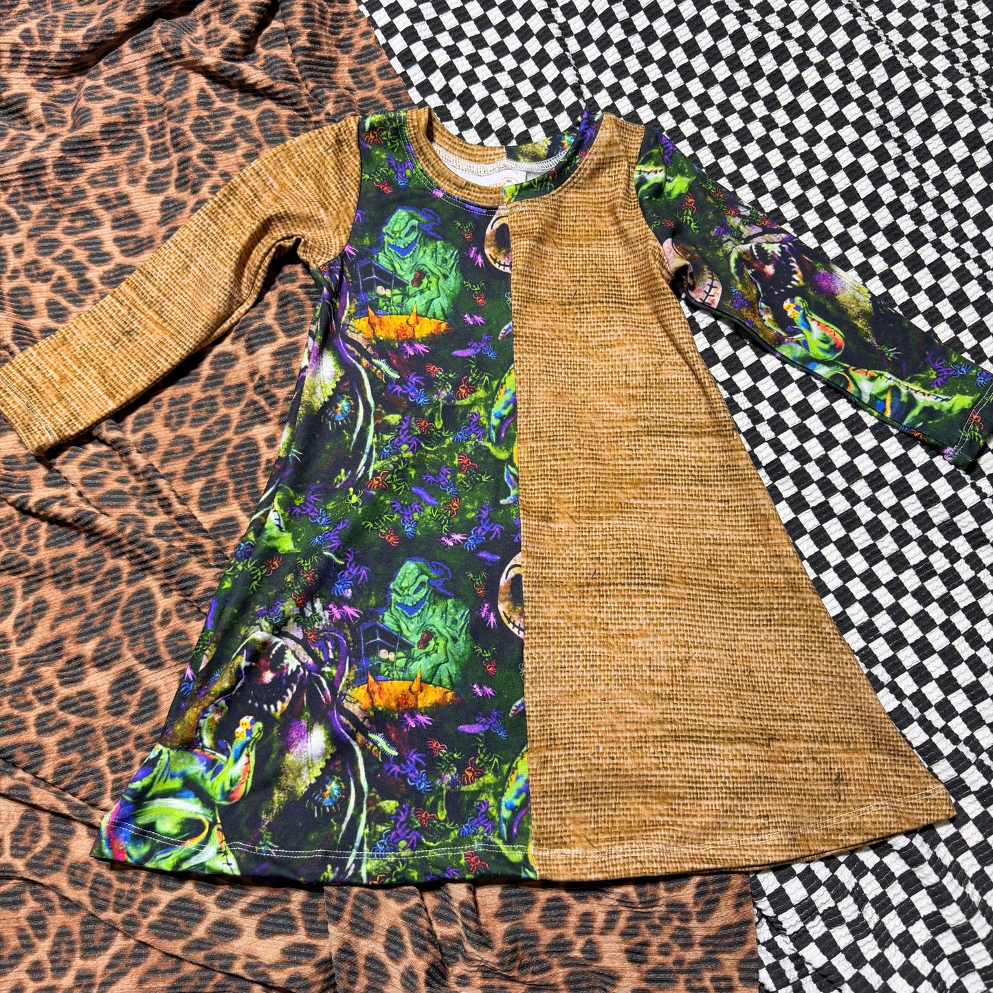 2T colorblocked swing dress RTS