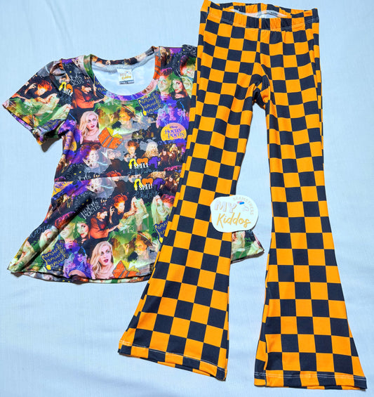 Size 7 set! Galena top and slim flare pants with elastic rts