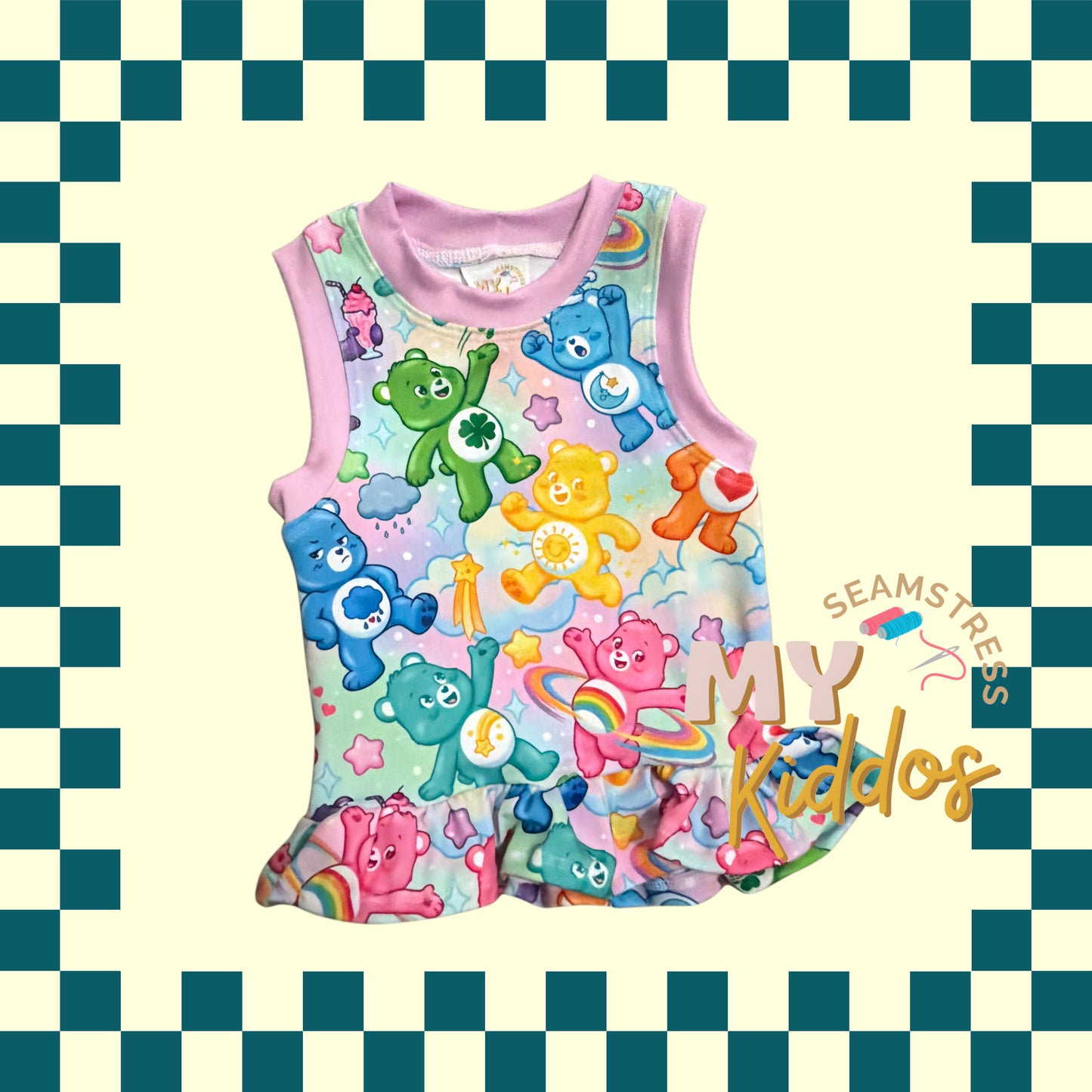 9/12m bears nostalgia tank with ruffle RTS