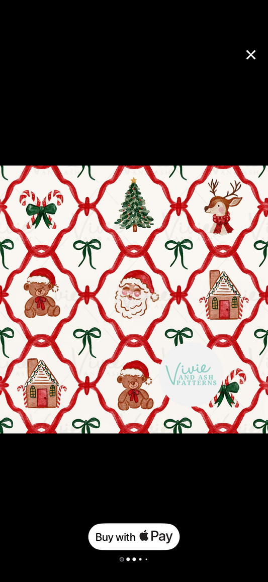 Lori- CHRISTMAS FABRIC: size 7 or 7/8 custom twirl dress (ruffle hemmed skirt above knee, puff style sleeve, square neck) DBP