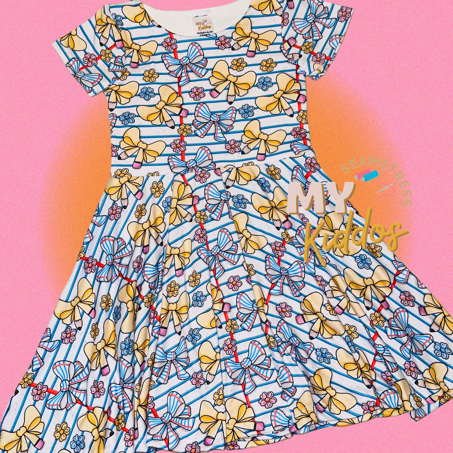 SCHOOL BOWS: TWIRL DRESS 20 BD TAT
